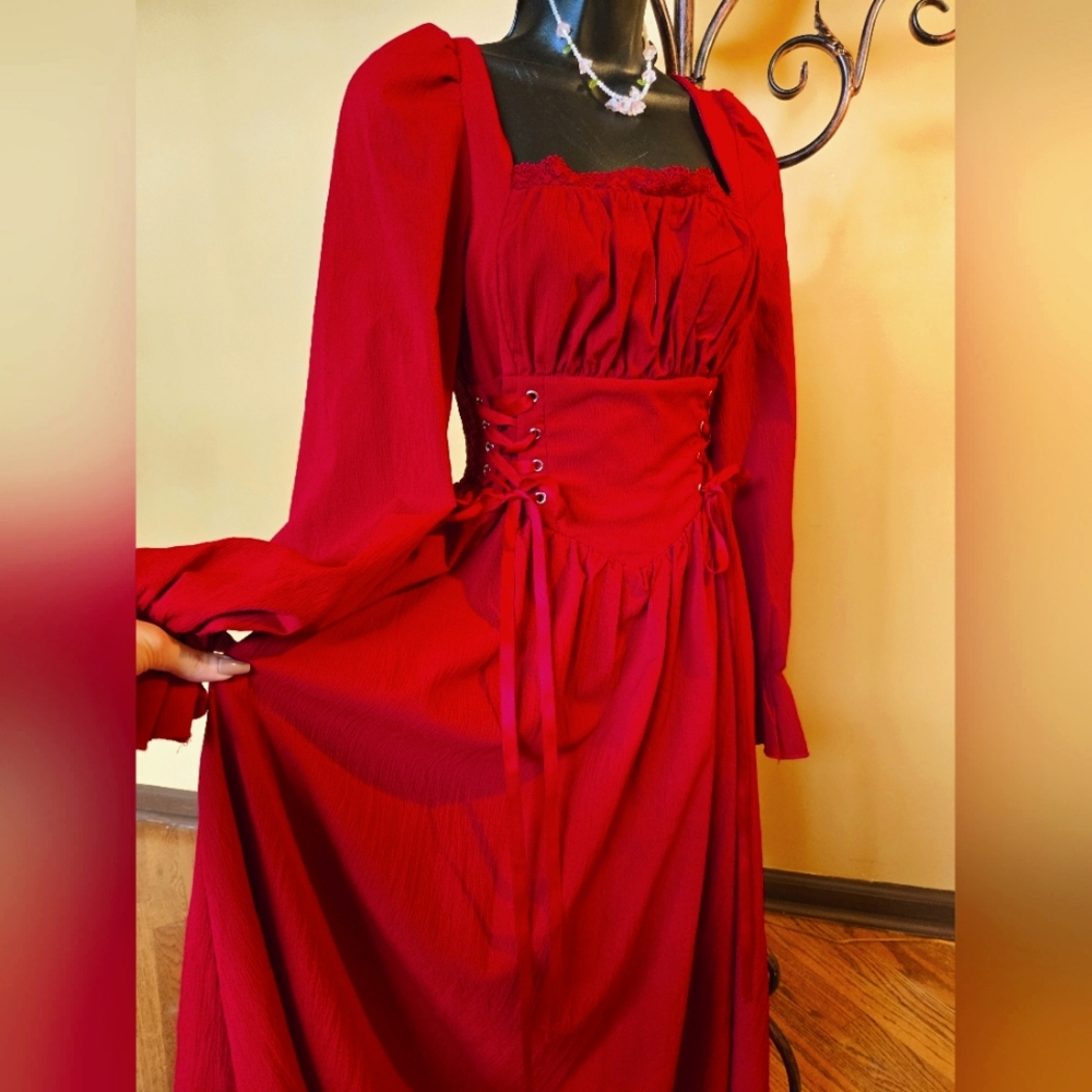 Red Women's Cottagecore